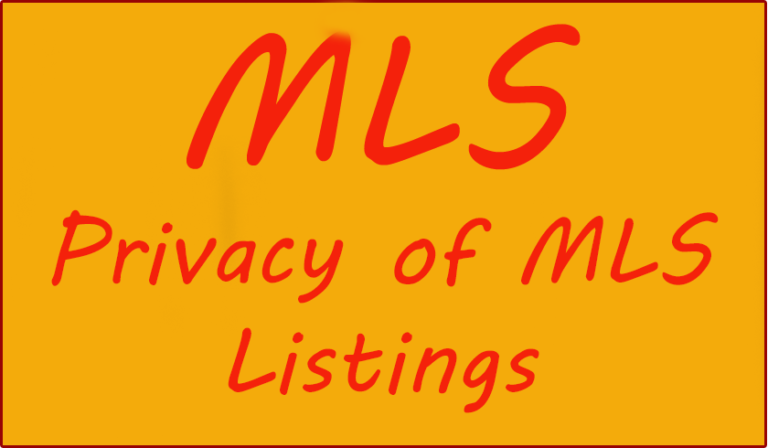 Privacy of MLS Listings